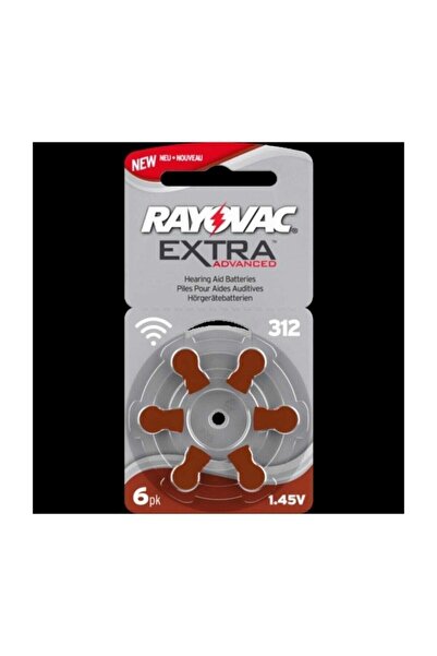 Rayovac Extra 312 Numara Kulaklık Pili Işitme Cihazı Pili 6'lı Paket