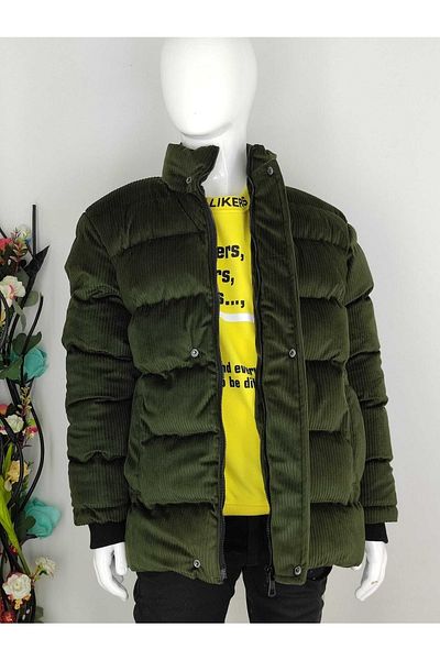 MODA ARPOL 6-15 Years Old Boy's Velvet Coat with Thick Side Pockets