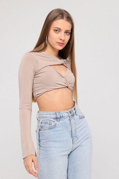 f-maskfashion Λεπτομέρεια στήθους Crop
