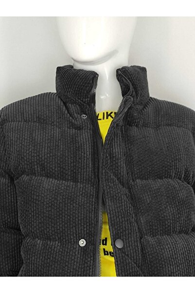 MODA ARPOL Kalın Yandan Cepli Erkek Çocuk Kadife Mont