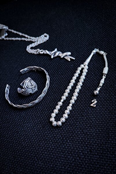 Vip Kehribar Bakır Tesbih Bileklik Kolye Yüzük Erkek Takı Seti Ayarlanabilir Yüzük Kolye Bileklik Zülfikar Yılan