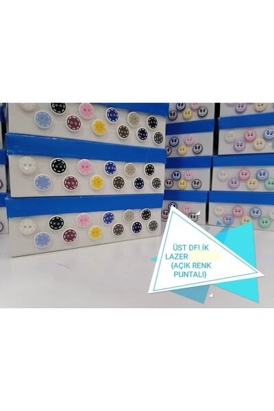 hobim42 Bebek Düğme Seti Sonsuzluk Noktalı 12 Renk Her Renkten 10 Adet Toplam...