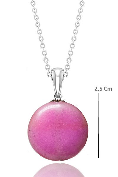 Tesbih Atölyesi Certified Pink Color Quartz Stone Necklace - 1st quality