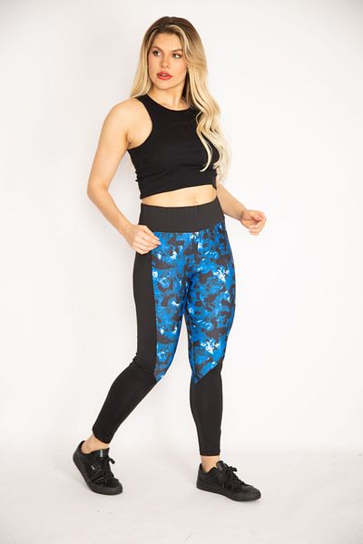 Şans Plus Size Leggings - Navy blue - Normal Waist