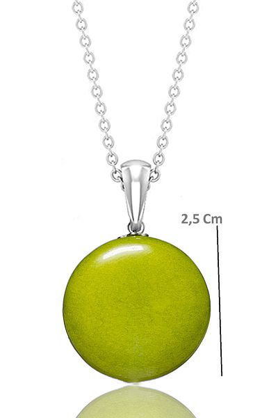 Tesbih Atölyesi Certified Olivine Stone Necklace - 1st quality