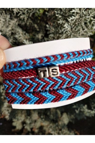 Şengül Trabzonspor Set of 5 Magrome Handmade Rope Knitted Bracelet