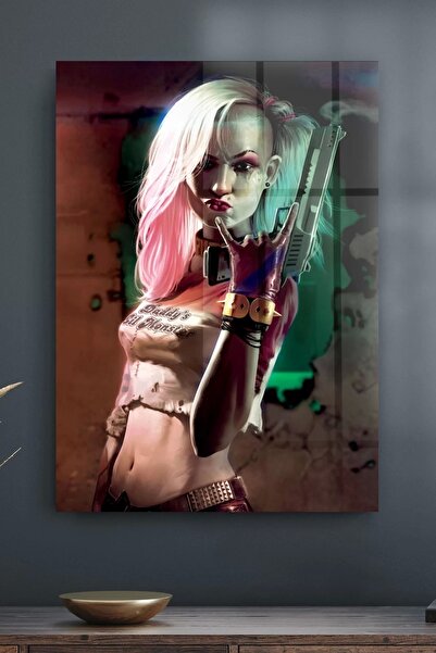 Decovetro Tablou din sticlă Harley Quinn Cyberpunk