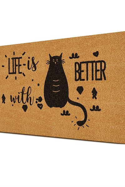 Decovetro Doormat Life Is Better - Patterned Door Mat