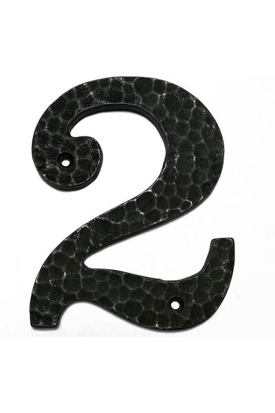 HOUSE2HOME Handmade Brass Door Number Oxide 2