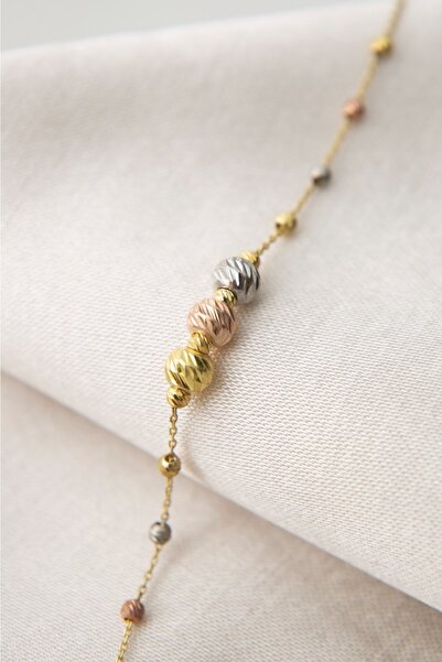 Elika Silver Kadın 3 Renk Dorika Toplu 925 Ayar Gümüş Bileklik