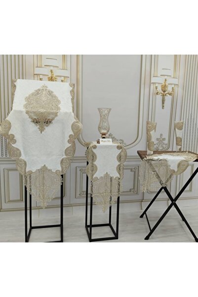 MerveHome Lux Zambak Salon Takimi 5 parça