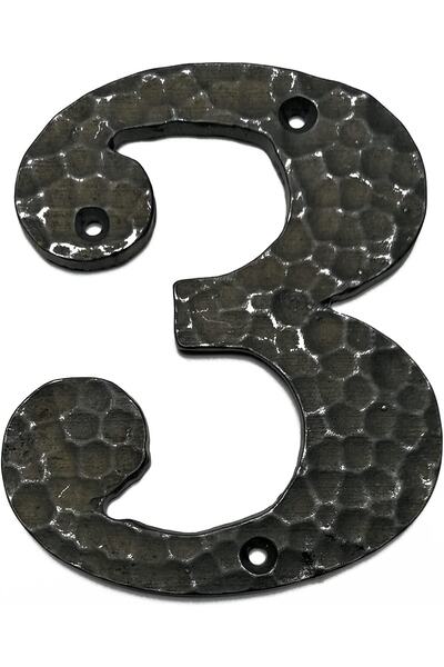 HOUSE2HOME Handmade Brass Door Number Oxide 3