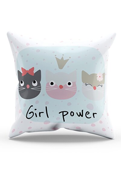 Moud's Față de pernă cu model Girl Power-1, imprimată pe două fețe