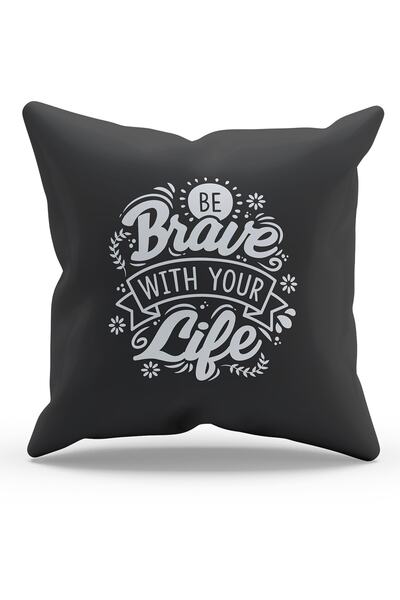 Moud's Husă de pernă din piele de căprioară cu model cu cuvinte fericite, imp...