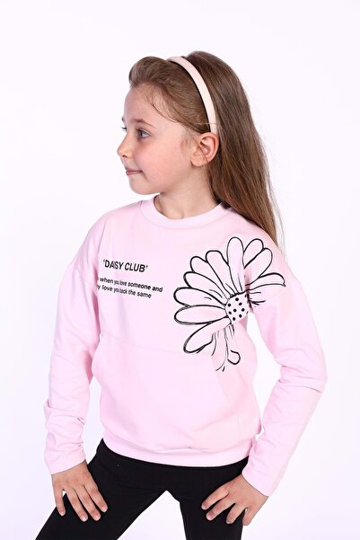 Toontoy Φούτερ για κορίτσια Kangaroo Pocket Complete Star με τύπωμα