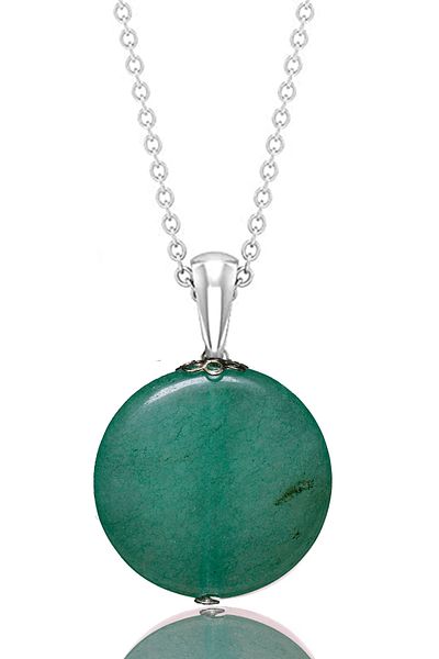 Tesbih Atölyesi Certified Green Agate Stone Necklace - 1st quality