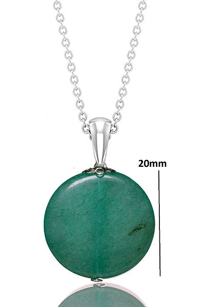 Tesbih Atölyesi Certified Green Agate Stone Necklace - 1st quality