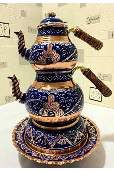 YILDIZ BAKIR El Işçiliği Bakır Çaydanlık Ve Osamanlı Ocağı Takımı