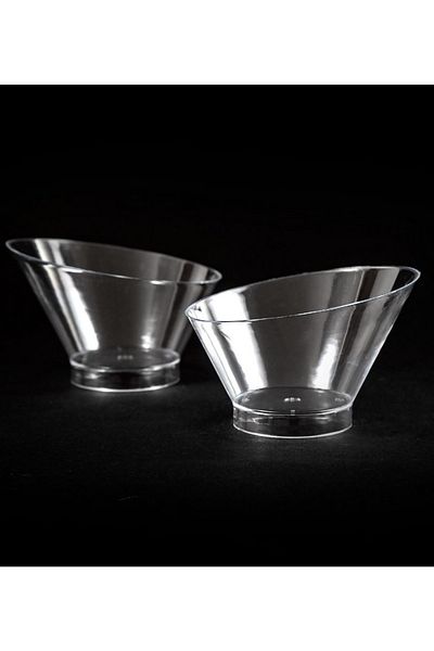 14Süs Plastic Oval Dessert Container Bowl 220cc 15 Pieces