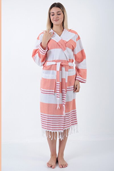 Buldan Concept Ada Pestemal رداء حمام برتقالي-أحمر