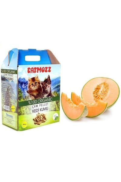 CatMozz Melon Doğal Organik Çam Peleti Kedi Kumu Kavun Kokulu 10 Lt Orijinal ...
