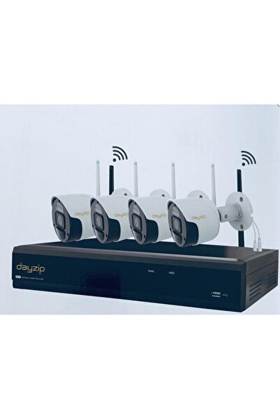 Dayzip Cenova Dz-7408w Kit Sesli Ip 4 Kameralı Set 8'li Cihaz