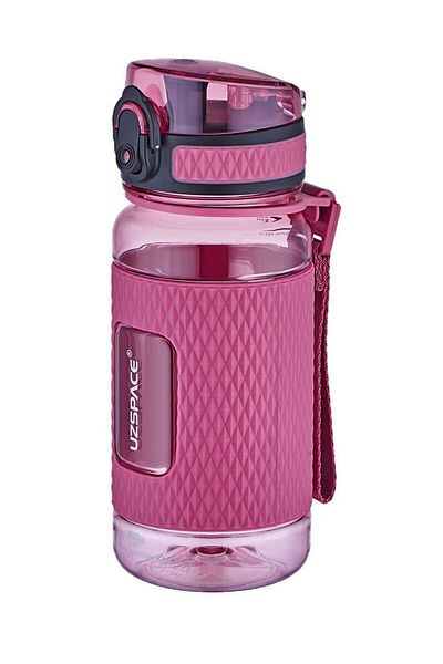 Uzspace Ff 400ml Children's Tritan Water Bottle Silicone Protected Non-Slip Body