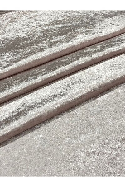 Enesar Home Parlak Kadife Açık Pudra Kumaş Döşemelik Kumaş (likrasız & Astarlı)