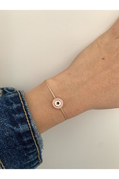 Pink Eye Gold Color Rope Bracelet