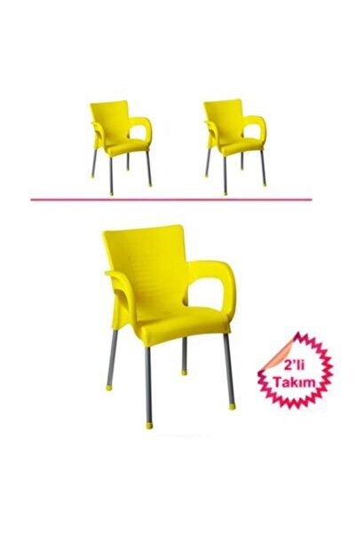 Estelia Netaks Ayder (UĞUR) Sandalye %100 Bahçe Balkon 2'li Takım