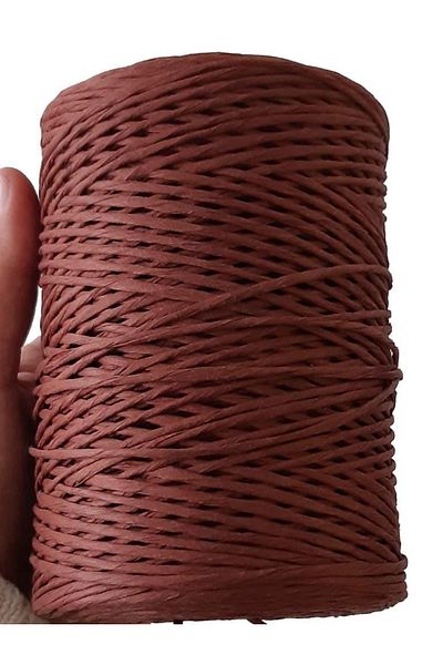 angel çanta aksesuar Tan Color Twisted Raffia