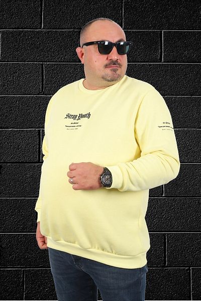 MocGrande Φούτερ Crew Neck Stray South 22730 Κίτρινο