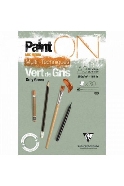 Clairefontaine Paint-on Grey Green 250gr Зелений багатофункціональний блок дл...