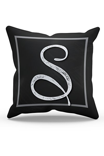 Moud's Двосторонній чохол для подушки із замші з малюнком літери S