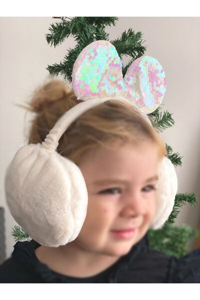 QUEEN AKSESUAR Căști de lux cu paiete, strălucitoare, Minnie Mouse, cu urechi...