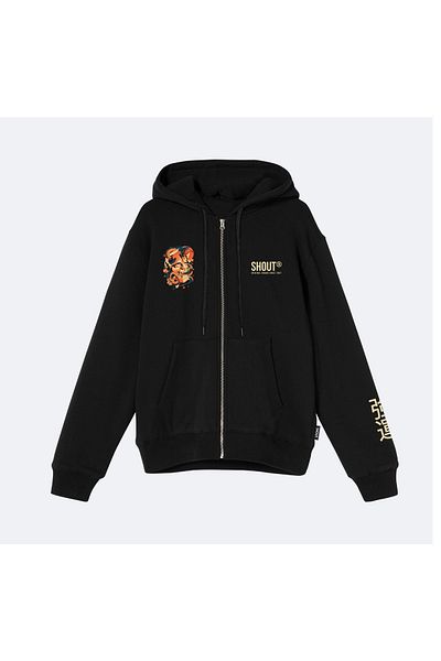 Shout Unisex φούτερ με κουκούλα Hannya και Yiyik Oldschool