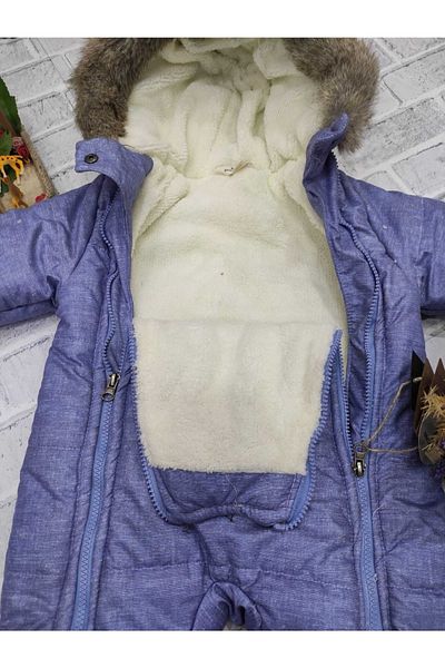 Midimod Gold 9-24 Months Unisex Lion Double Zipper Thick Inside Fleece Cosmonaut Winter Astronaut