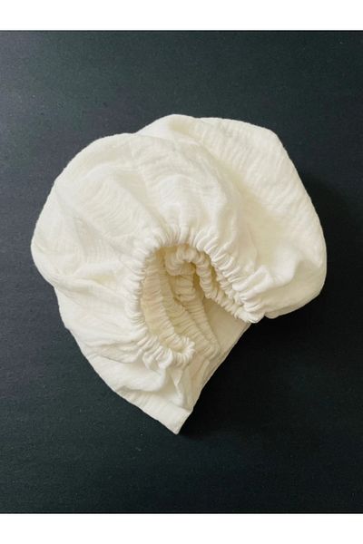 Anne Sesi Bürümcük Muslin Fitted Sheet 80X130 cm 100% Organic Cotton 15 cm Bed Height
