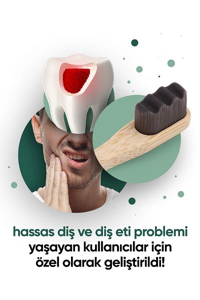 TBRUSH Nano Dark Gray Bamboo Toothbrush - Ultra Soft + Toothbrush Storage / Carrying Container