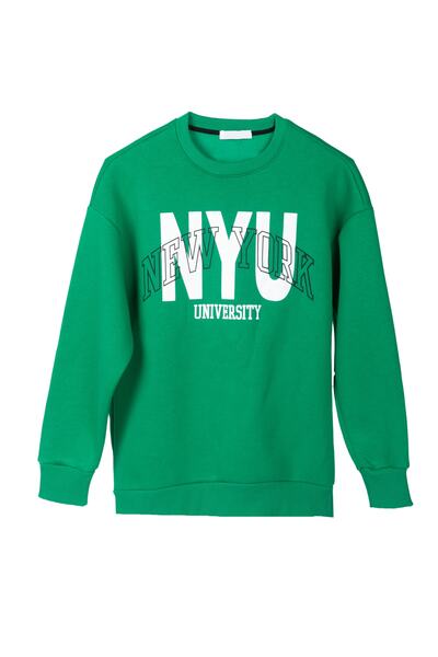 FF Unısex Φούτερ New York Printed Unisex Crew Neck Oversize 100% βαμβάκι F087