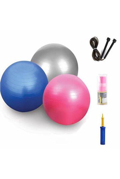 Mashotrend Plates Jimnastik Topu Egzersiz 65 Cm Pilates Topu - Plates Bandı -...