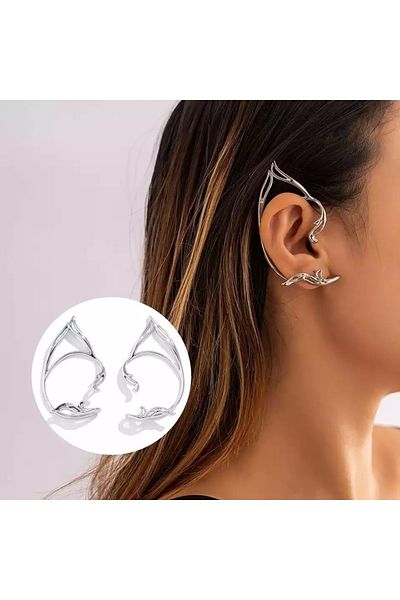 Köstebek Halloween Gothic Branched Double Elf Earrings