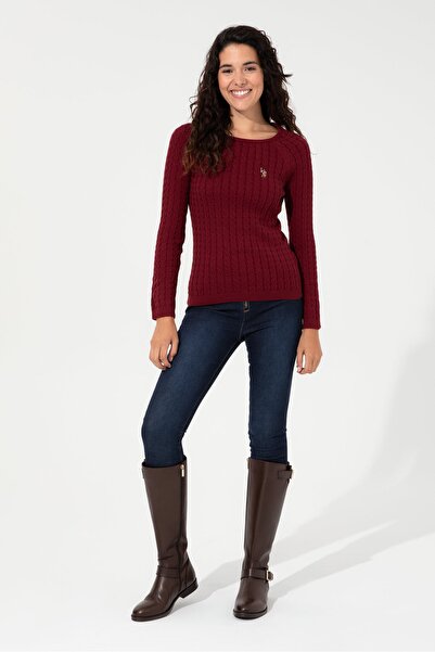 U.S. Polo Assn. Piros női pulóver