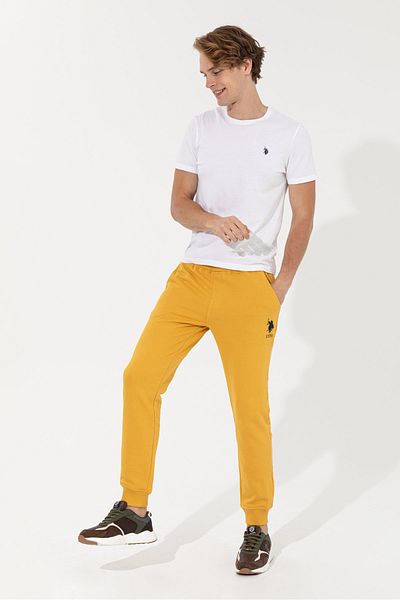 U.S. Polo Assn. Pantaloni de sport galbeni pentru bărbați