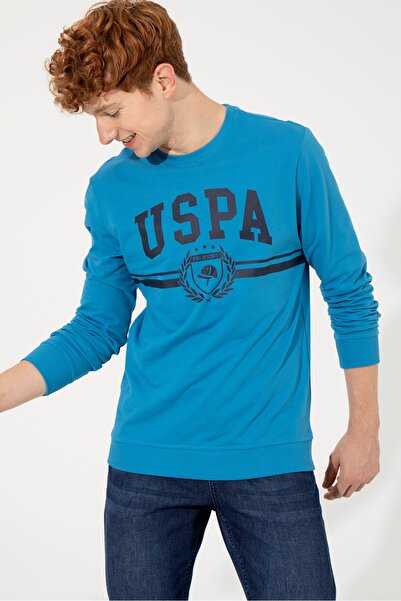 U.S. Polo Assn. Mavi Erkek Sweatshirt