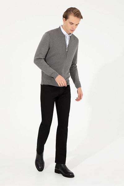 U.S. Polo Assn. Cardigan gri pentru bărbați