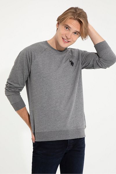 U.S. Polo Assn. Ανδρικό φούτερ σε γκρι χρώμα