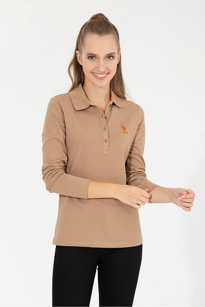 U.S. Polo Assn. Кафяв дамски суичър