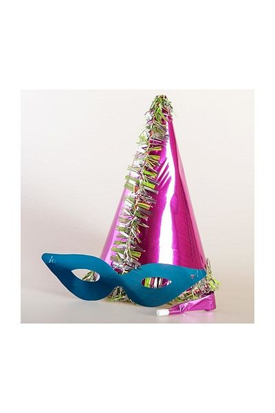 Happyland New Year's 3-Piece Cation Hat Set Pink (hat, mask, boiled language)
