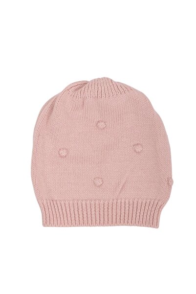 Minora Knitwear Pompom Beret Powder